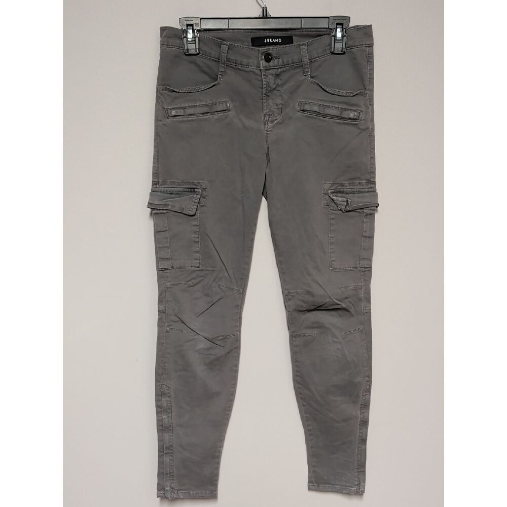 J Brand Gray Cargo Skinny Jeans with Utility Pockets